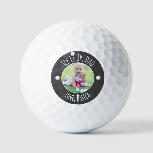 Tee It Up Dad Custom Photo ゴルフボール (正面)