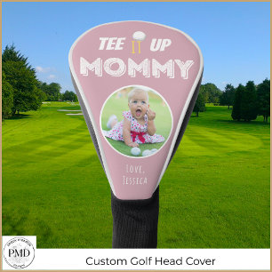 Tee It Up Mommy Photo カスタム Pink ゴルフヘッドカバー