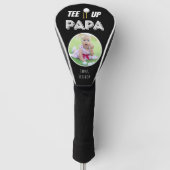 Tee It Up Papaフォトカスタムファーザーズデイブラック ゴルフヘッドカバー (正面)