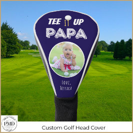 Tee It Up Papaフォトカスタムファーザーズデイブルー ゴルフヘッドカバー