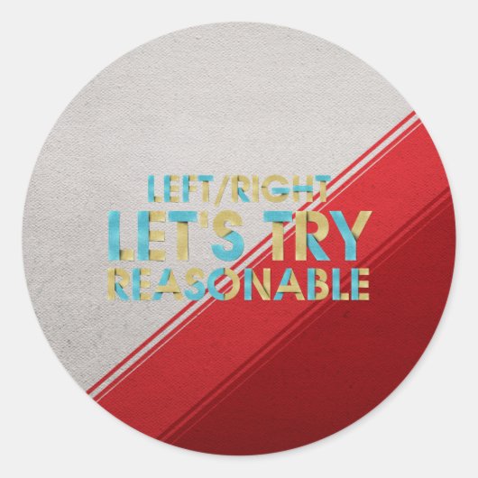 TEE Let's Try Reasonable ラウンドシール (正面)