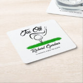 Tee Off for an UnForeGettable Retirement Party スクエアペーパーコースター (アングル)