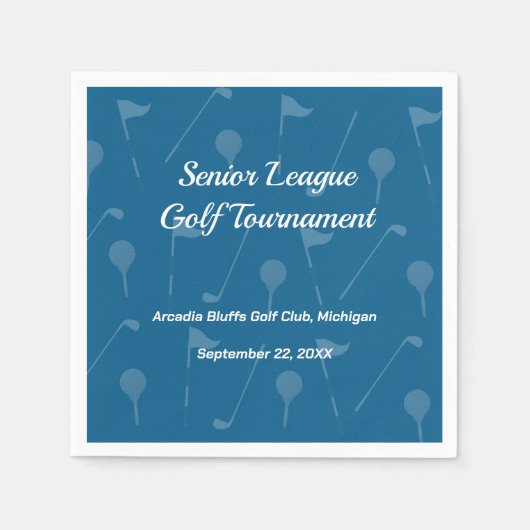 Tee Off in Style - Golf Party Tableware スタンダードカクテルナプキン (正面)