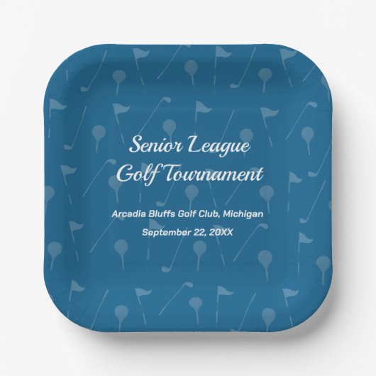 Tee Off in Style - Golf Party Tableware ペーパープレート (正面)