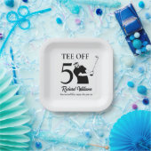 Tee Off Start of A New Era Men's 50th Birthday  ペーパープレート (パーティー)