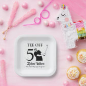 Tee Off Start of A New Era Men's 50th Birthday  ペーパープレート (パーティー)