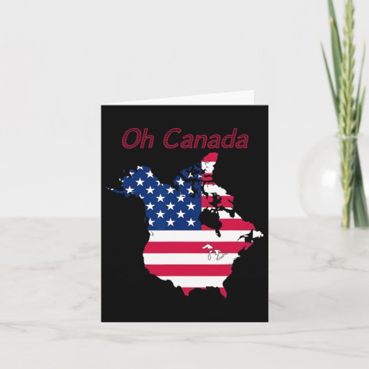 Tee Oh おもしろい Canadaアメリカおもしろいのトランプの地図 カード (正面)