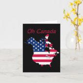 Tee Oh おもしろい Canadaアメリカおもしろいのトランプの地図 カード (黄色い花)