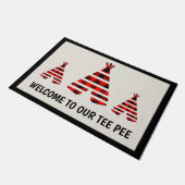 Tee pee doormat Door Matへようこそ ドアマット (アングル)