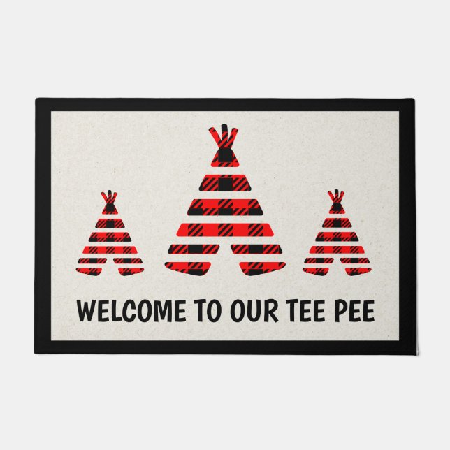 Tee pee doormat Door Matへようこそ ドアマット (正面)