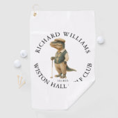 Tee-Rex Dinosaur Custom Golfer Name And Club ゴルフタオル (インサイチュ)