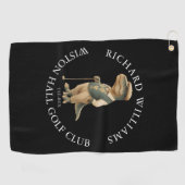 Tee-Rex Dinosaur Custom Golfer Name And Club ゴルフタオル (横)