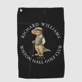 Tee-Rex Dinosaur Custom Golfer Name And Club ゴルフタオル