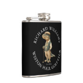 Tee-Rex Dinosaur Custom Golfer Name And Club フラスク (右)