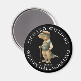 Tee-Rex Dinosaur Custom Golfer Name And Club マグネット