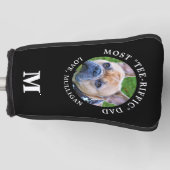 Tee-Riffic DOGパパパーソナライズされたペットフォトモノグラム ゴルフヘッドカバー (正面)