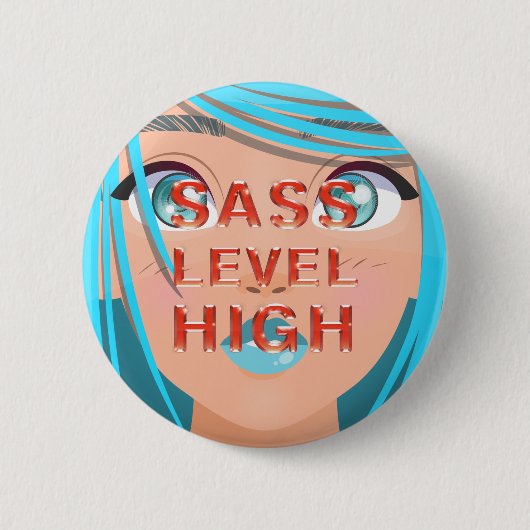 TEE Sass Level High Buttons 缶バッジ (正面)
