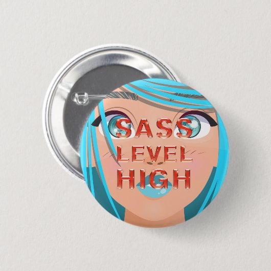 TEE Sass Level High Buttons 缶バッジ (正面&裏面)