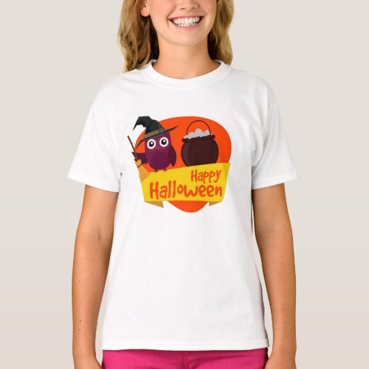 Tee Shirt Basic A Manches Longue Fille Halloween Tシャツ (正面)