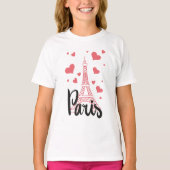 Tee Shirt Basic A Manches Longue Fille PAris Tシャツ (正面)