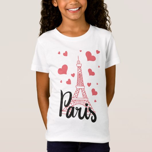 Tee Shirt Basic Fille Paris Tシャツ (正面)