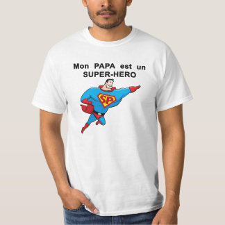Tee-shirt blanc SUPER PAPA Tシャツ