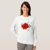 Tee shirt Femme Blanc Manches Longues Halloween Tシャツ (正面フル)