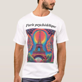 Tee-shirt Paris psychédélique Tシャツ