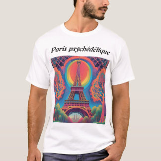 Tee-shirt Paris psychédélique Tシャツ