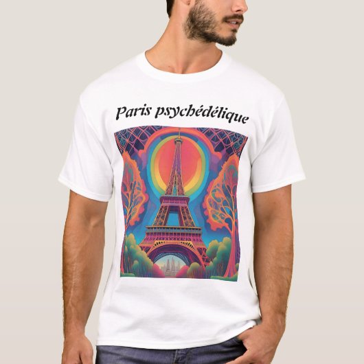 Tee-shirt Paris psychédélique Tシャツ (正面)