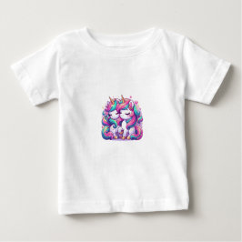 tee shirt tout petit licorne ベビーTシャツ