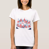 tee shirt village de noel femme tシャツ (正面)