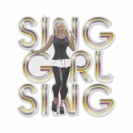 TEE Sing Girl Sing シール (正面)