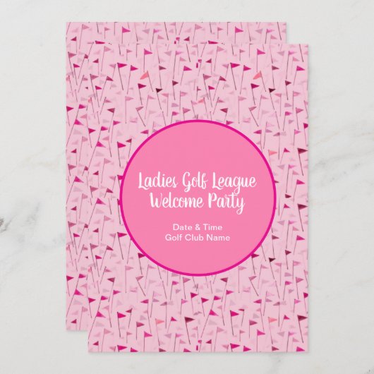 Tee Time Celebration – League Party Invite 招待状 (正面/裏面)