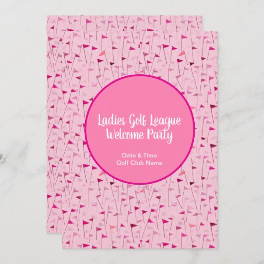 Tee Time Celebration – League Party Invite 招待状 (正面/裏面)