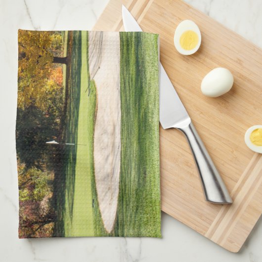 Tee Time in Autumn キッチンタオル (四つ折り)