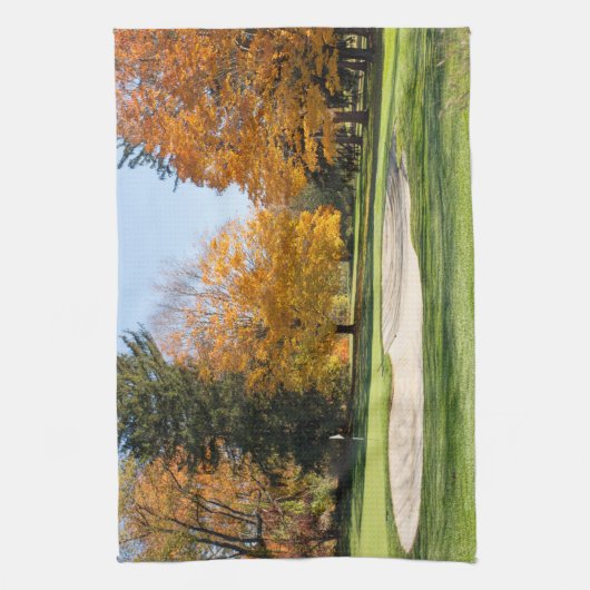 Tee Time in Autumn キッチンタオル (縦)