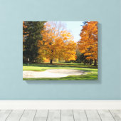 Tee Time in Autumn キャンバスプリント (インサイチュ (ウッドフロア))