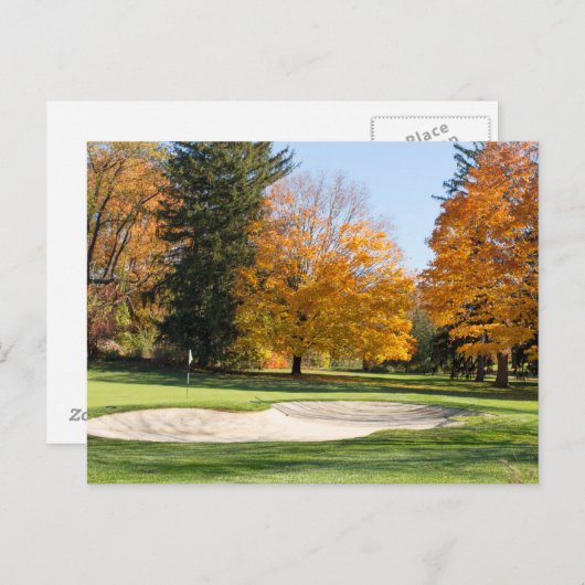 Tee Time in Autumn ポストカード (正面/裏面)