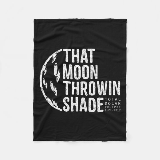 Tee Total Solar Eclipse 2017 月 フリースブランケット (正面)