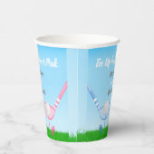 Tee Up BlueまたはPink Golf Gender Reveal Baby Shower 紙コップ (右)