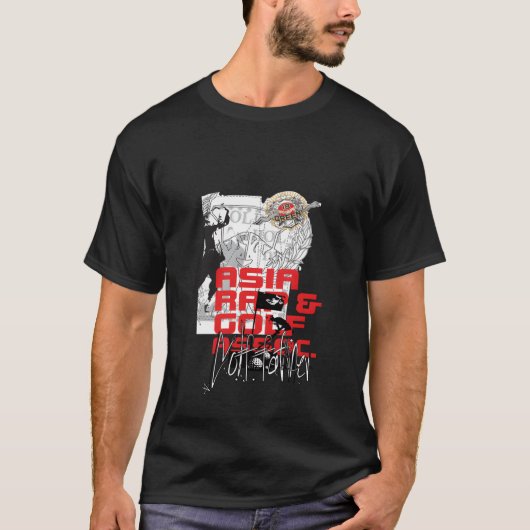 TEEASIAGLFNEWPOLD レトロ Tシャツ (正面)