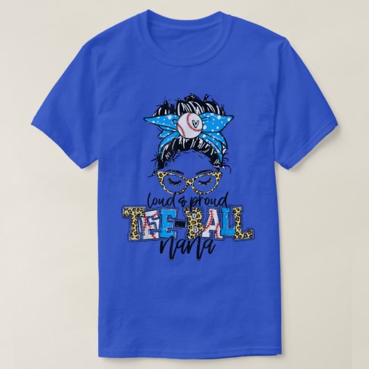 TeeBall Mimi Leopard Loud & Proud Nana Grandma Tee Tシャツ (デザイン正面)