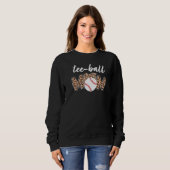 Teeball Mom Leopard Teeball Mom's Day 2022 スウェットシャツ (正面フル)