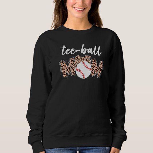 Teeball Mom Leopard Teeball Mom's Day 2022 スウェットシャツ (正面)
