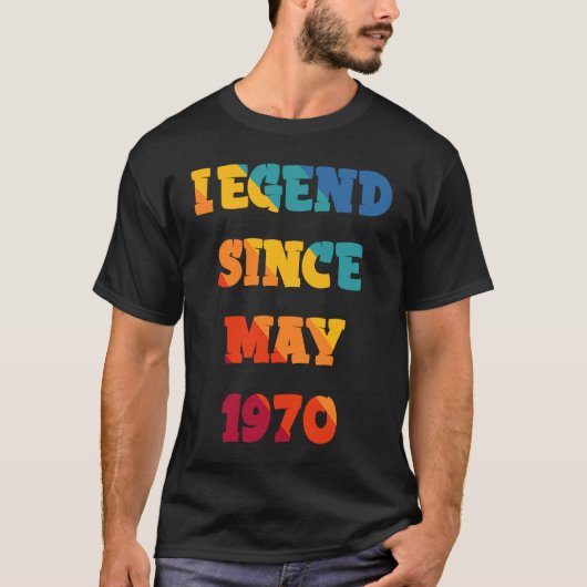 TEEBIMレトロヴィンテージ伝説1970年5月以素晴らし降 Tシャツ (正面)