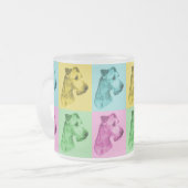 Teeglas Irish Terrier "pop-art" フロストグラスマグカップ (正面左)