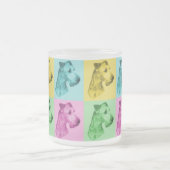 Teeglas Irish Terrier "pop-art" フロストグラスマグカップ (中央)