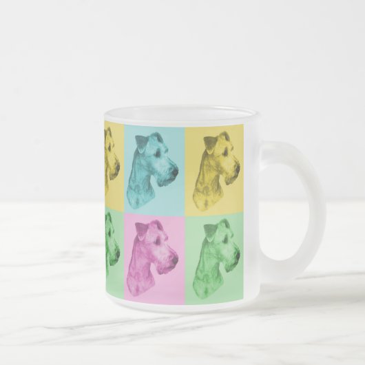 Teeglas Irish Terrier "pop-art" フロストグラスマグカップ (右)