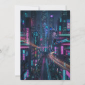 Teen Gamer Birthday Invitation Cyberpunk Game  招待状 (裏面)